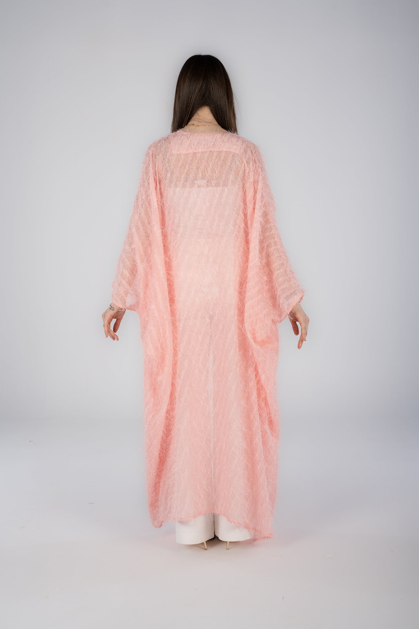 Bubble Gum Feather Kaftan