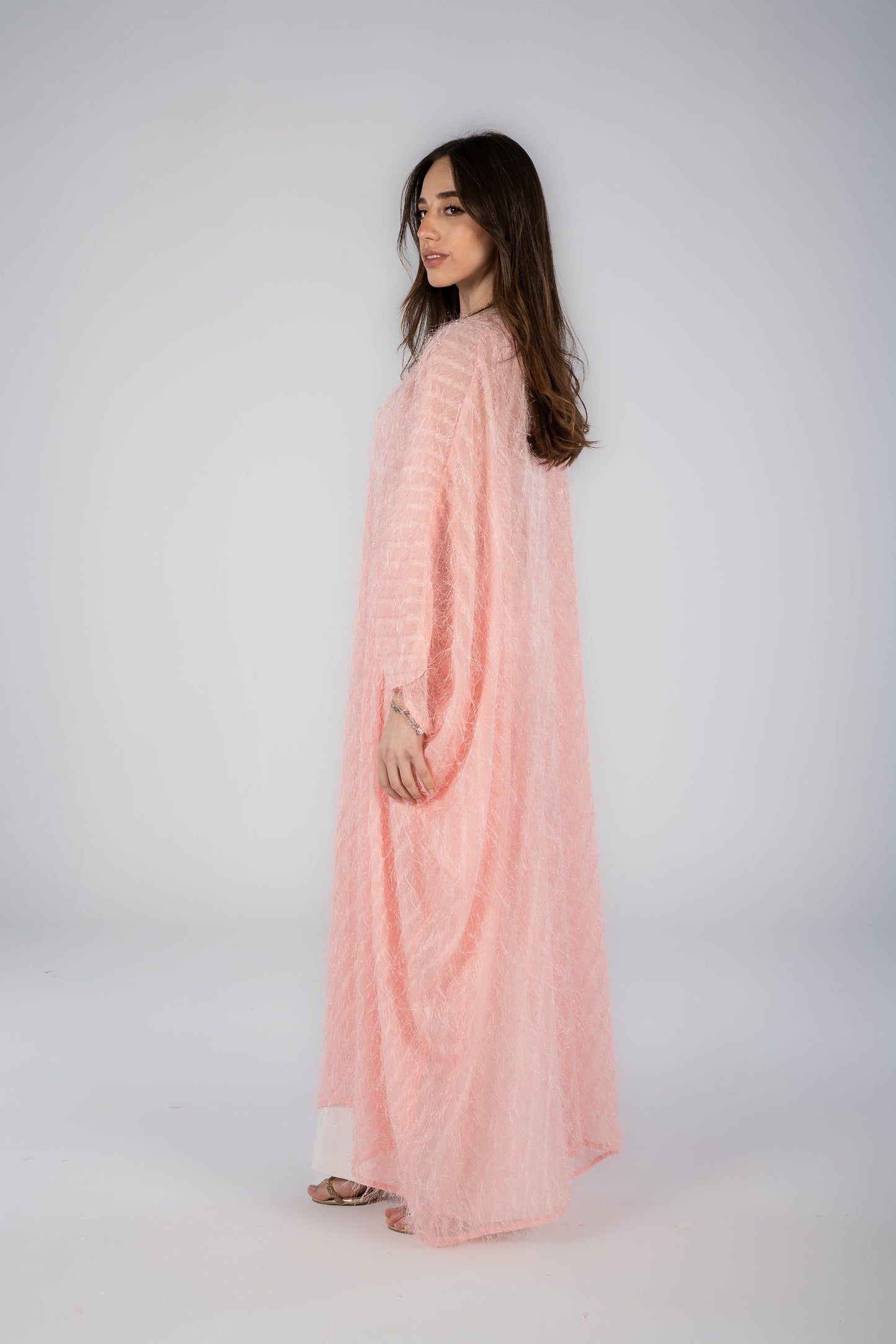 Bubble Gum Feather Kaftan