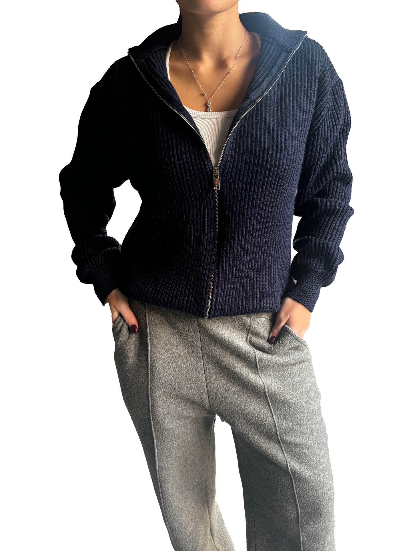 Unisex Urban Navy Zip Up