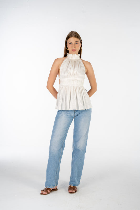 White Holiday Top