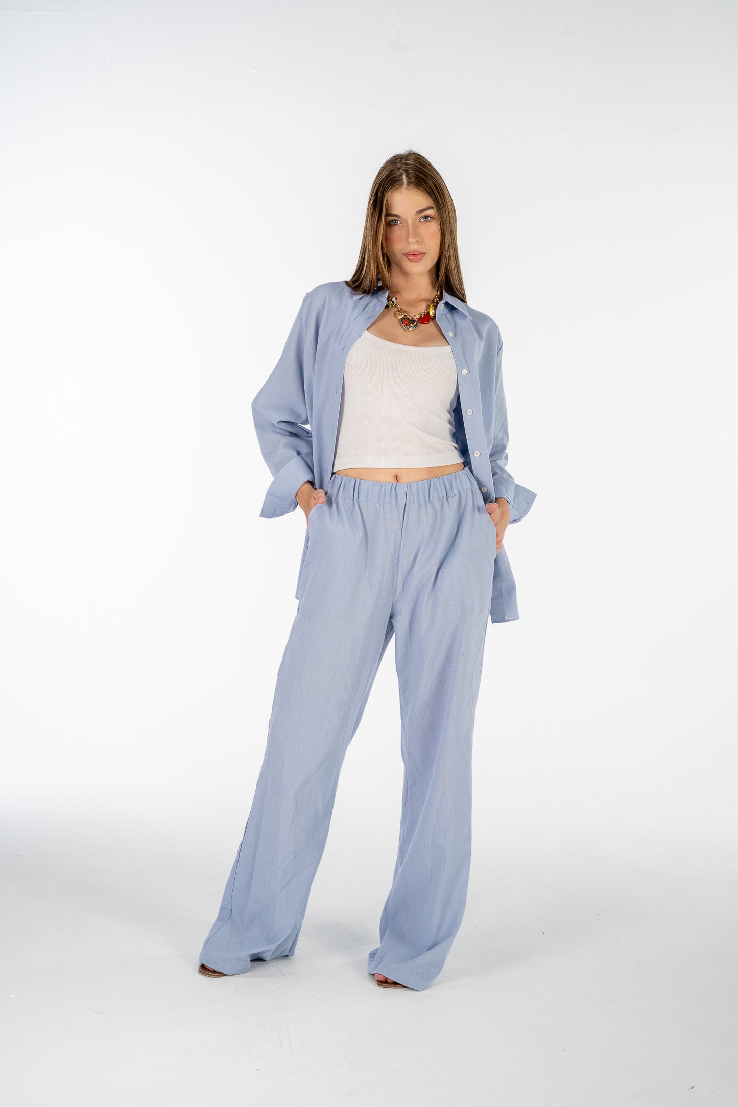 Costal Blue Linen Set
