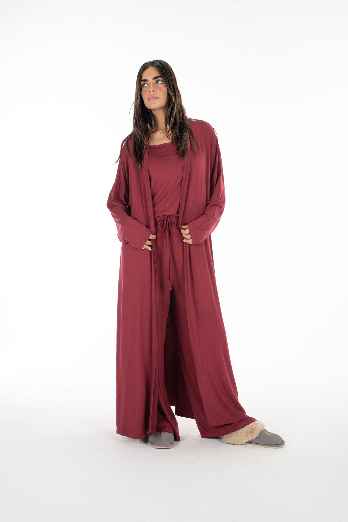 Burgundy Sleek Lounge-Trio