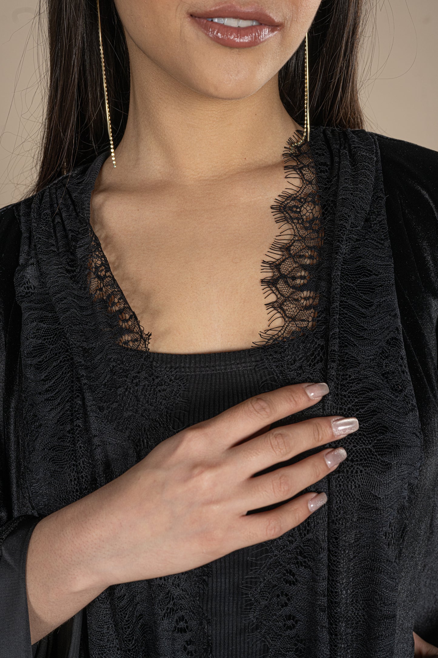 Amal – Black Velvet Kaftan