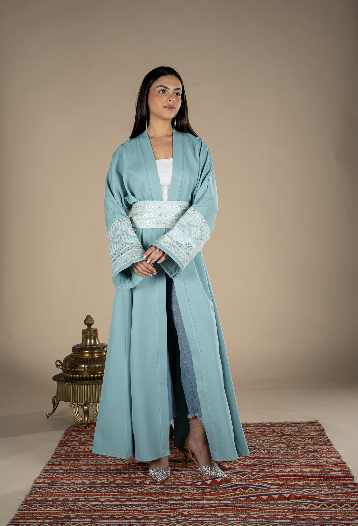 Jasmine – Blue Multipurpose Belted Kaftan