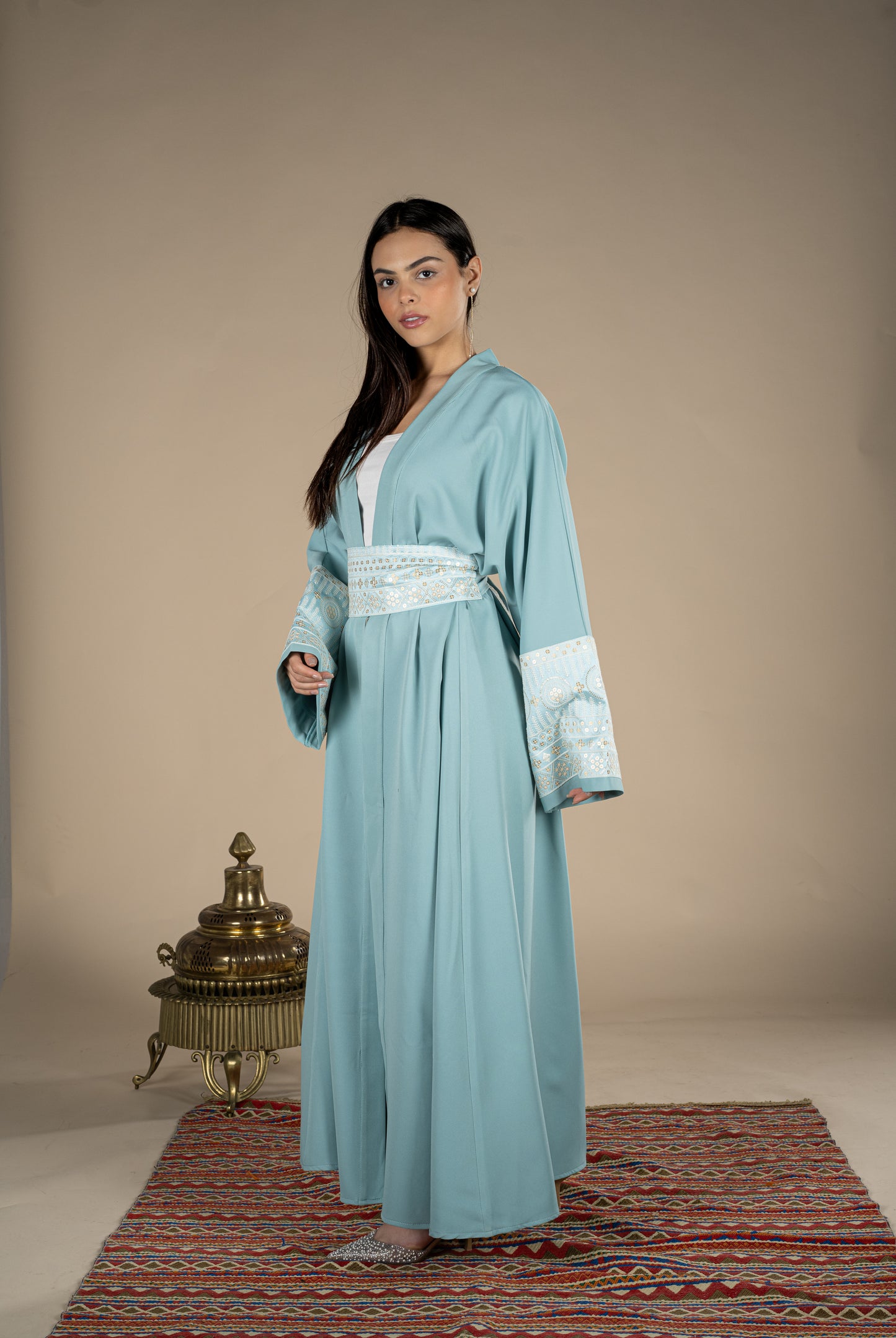 Jasmine – Blue Multipurpose Belted Kaftan