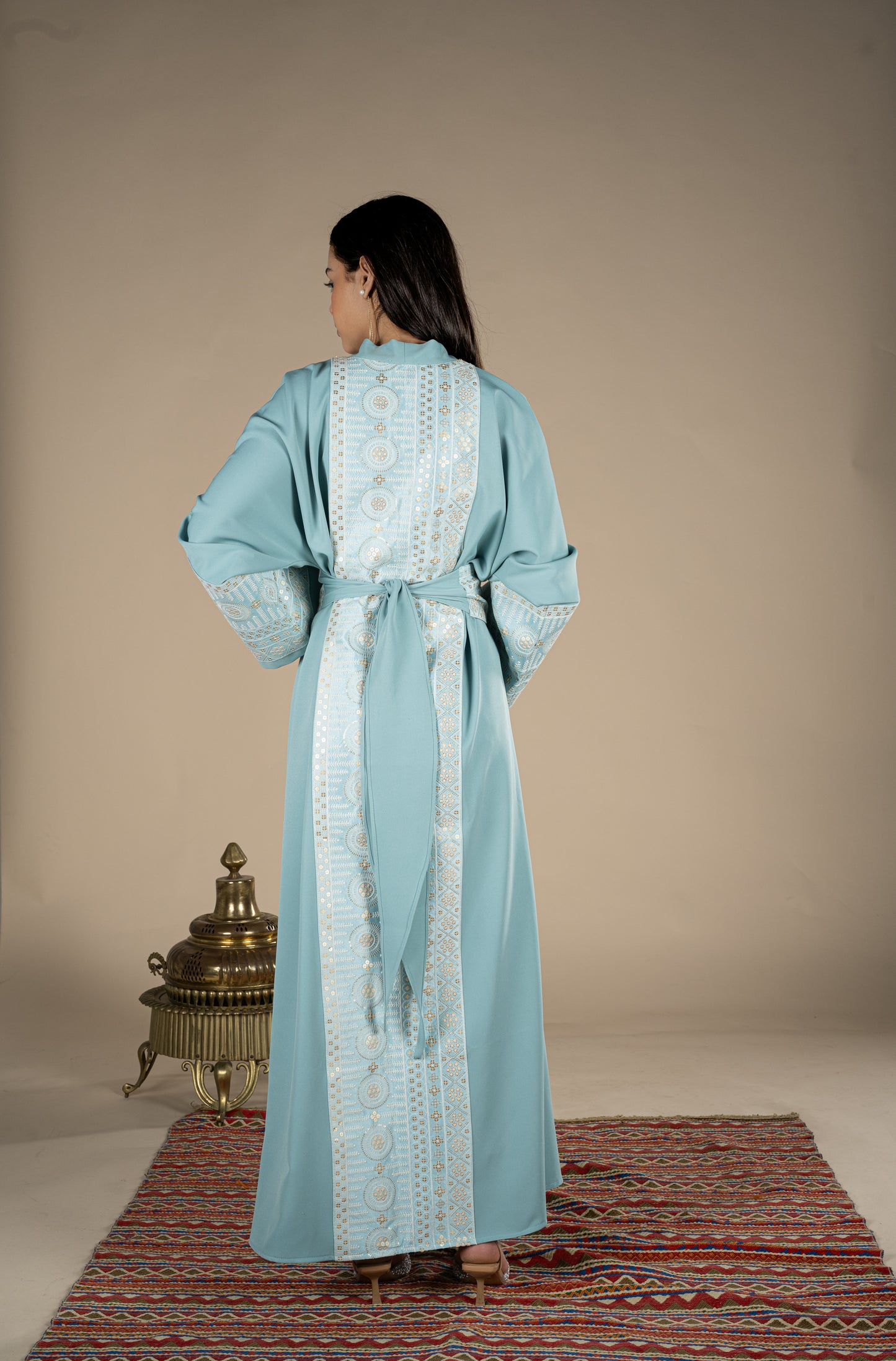 Jasmine – Blue Multipurpose Belted Kaftan