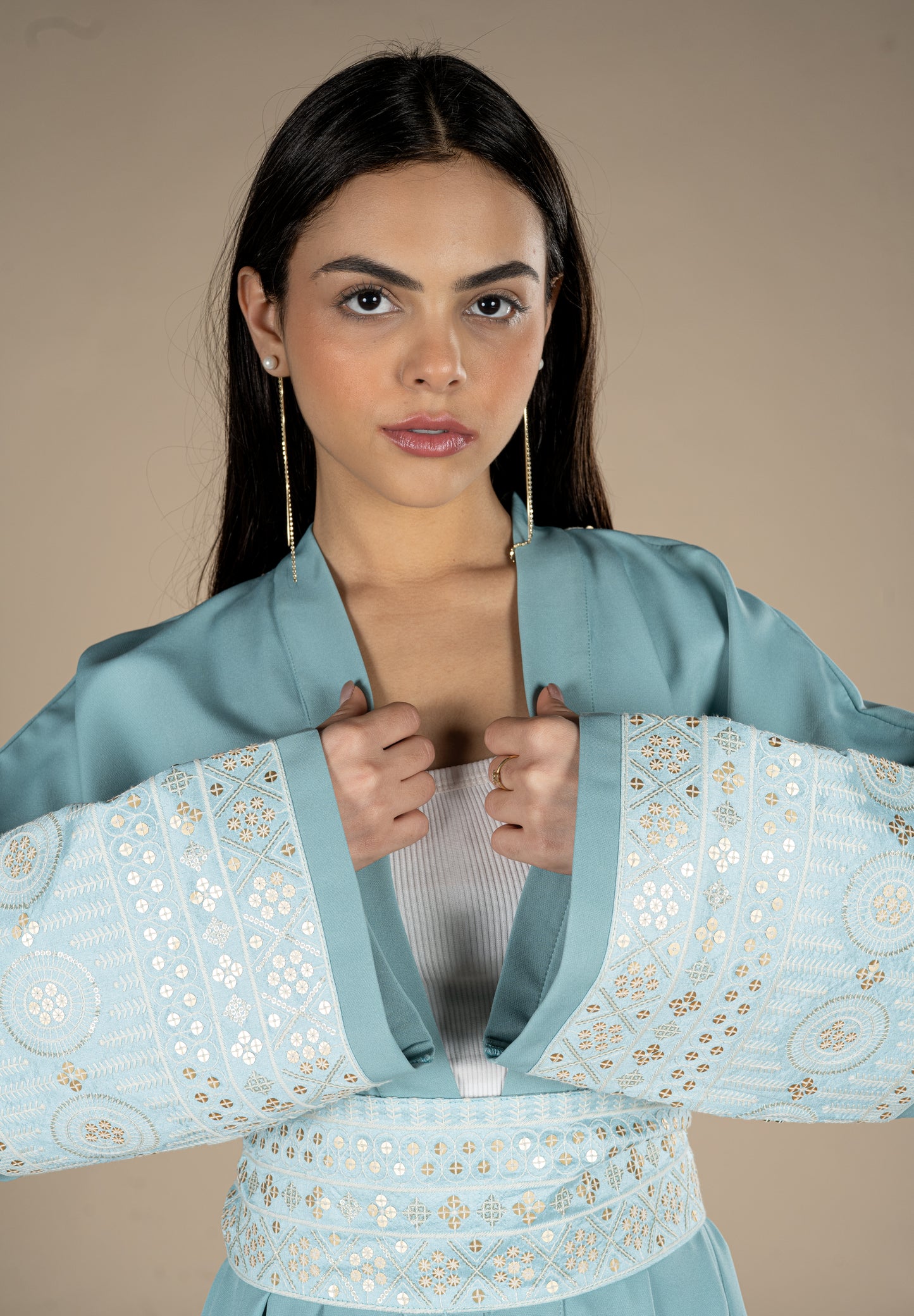 Jasmine – Blue Multipurpose Belted Kaftan
