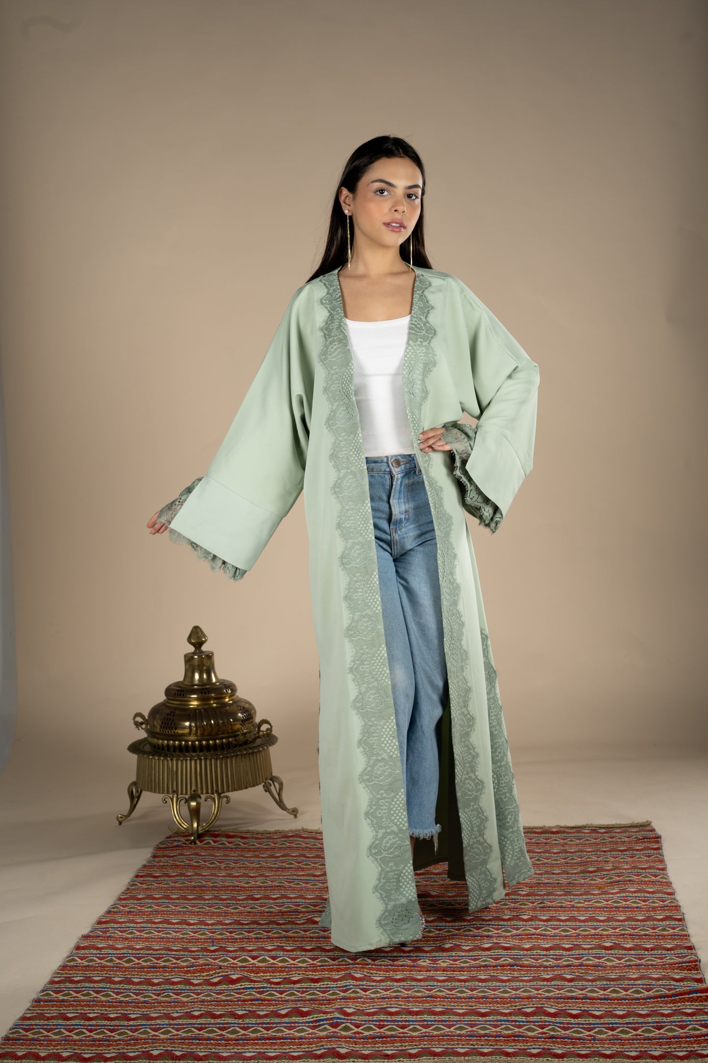 Mint Lace Kaftan