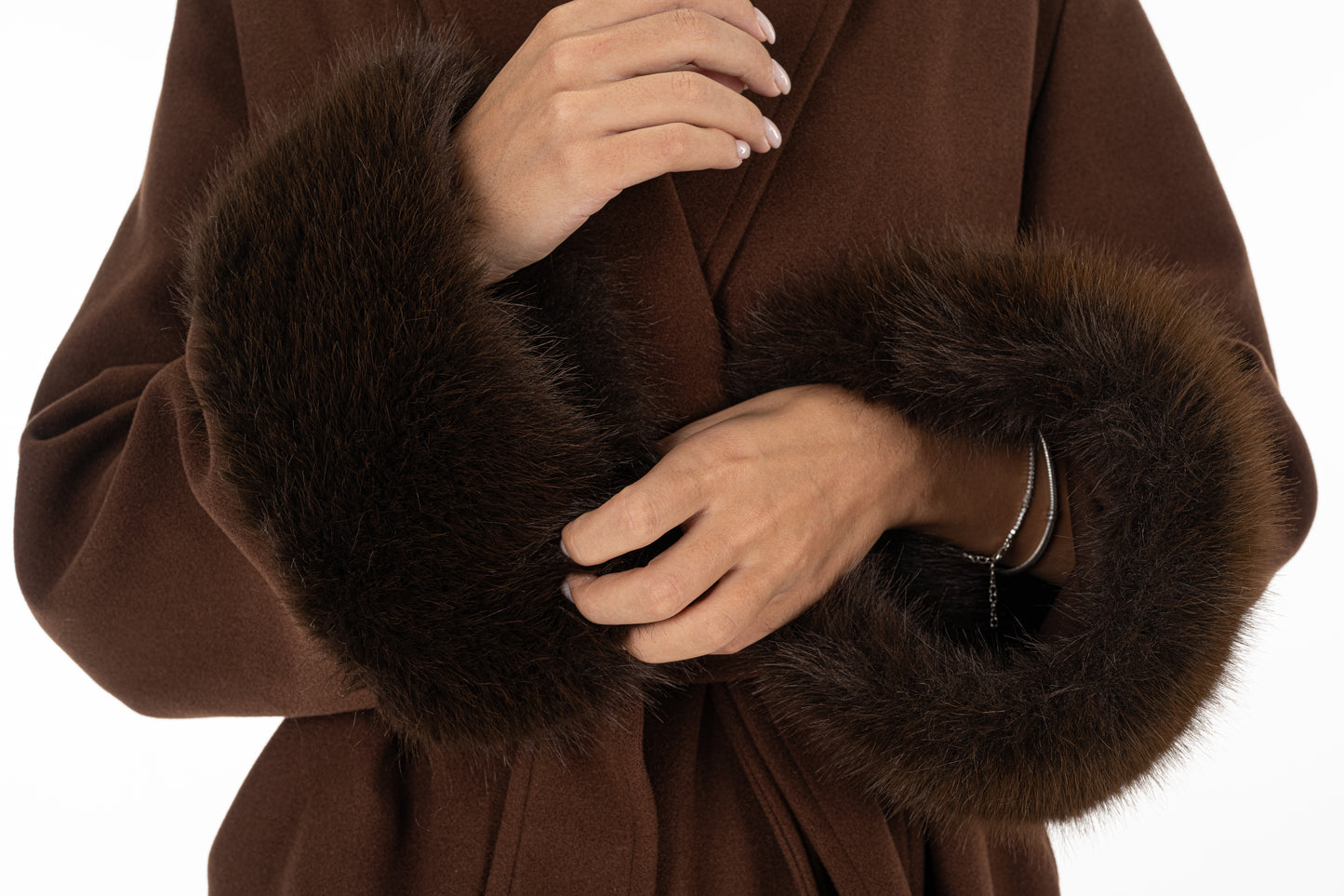 Brown Fur Cuff Jacket